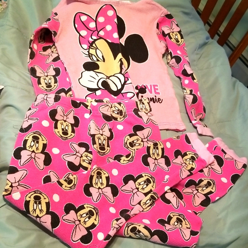 Girls Disney's Mini Mouse Long john PJ's